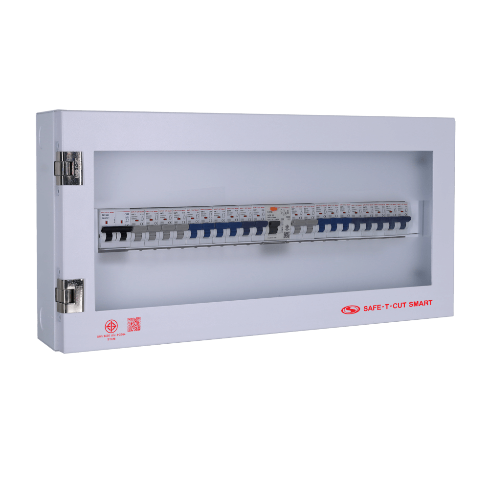 ชุดตู้คอนซุเมอร์ยูนิต 20 ช่อง เบรคเกอร์กันดูด 100 แอมป์ เซฟ-ที-คัท สมาร์ท รุ่น IGEN02 BYPASS